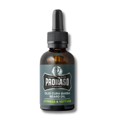 Cypress & Vetyver Beard Oil on white background